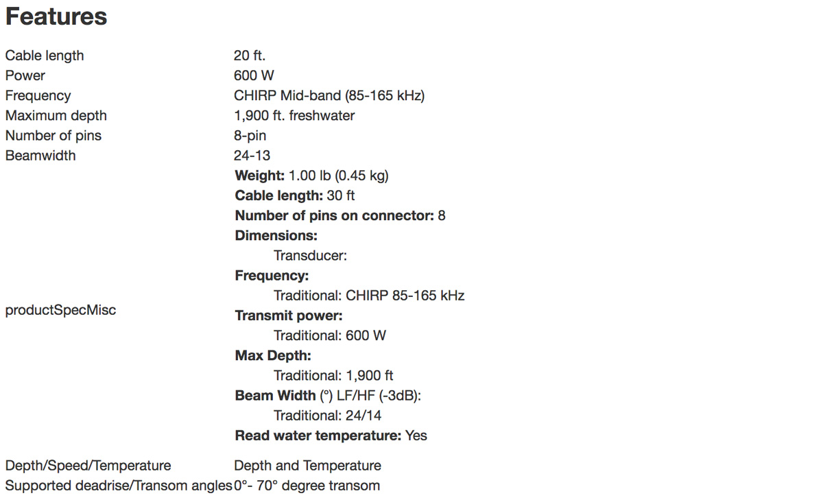Garmin GT15MTM Transducer 8 pin 0101240210 Hudson Marine Electronics